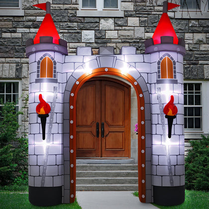 Sotiff Medieval Castle inflatable, 10 ft tall, ideal outdoor entry display