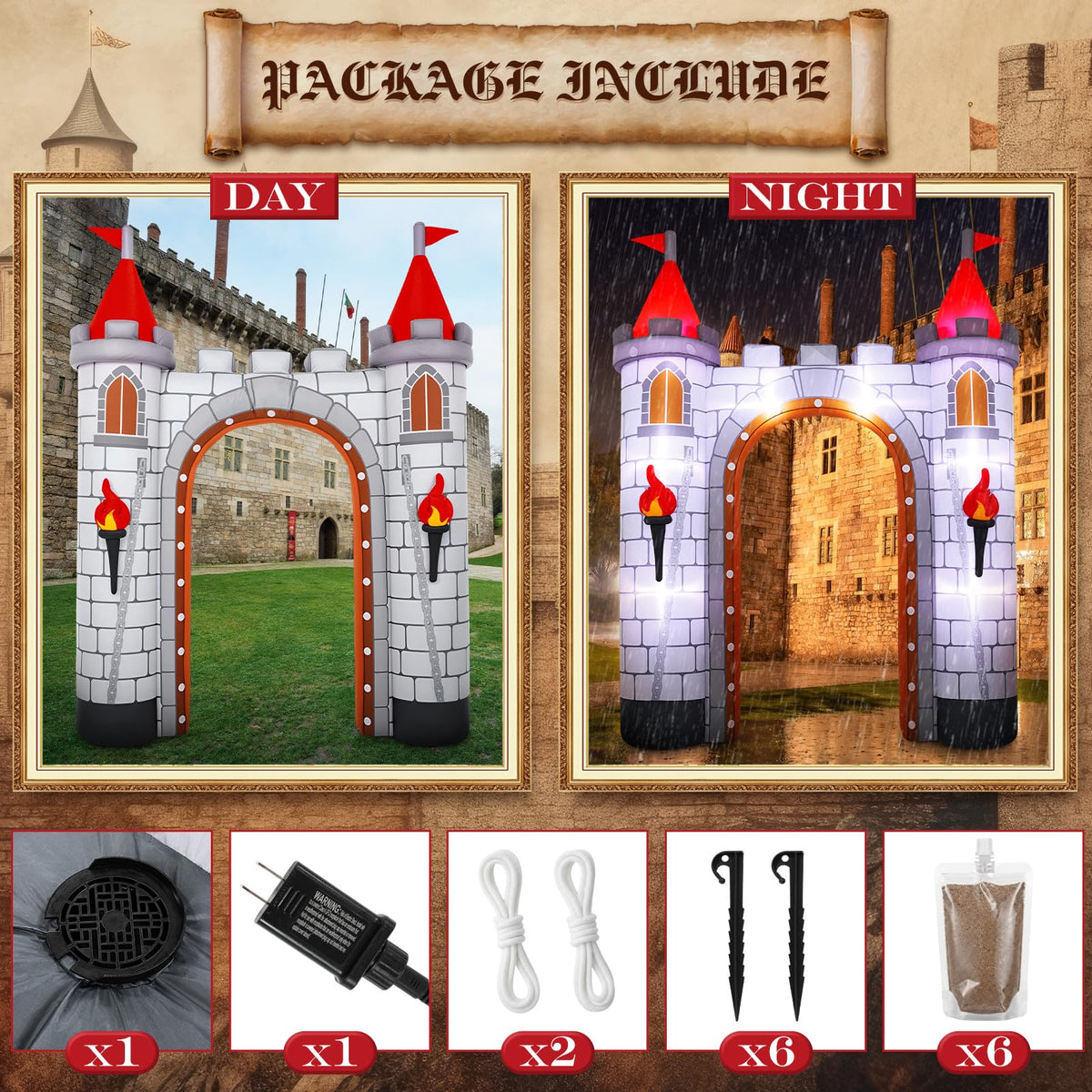 Sotiff weatherproof polyester castle for outdoor use with lasting shape