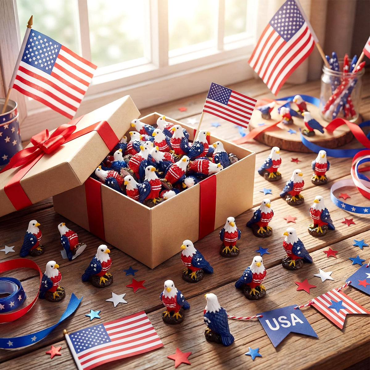 Soulchen bald eagle miniature designed for cake toppers and displays