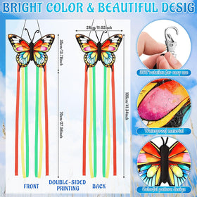 Soulchen butterfly windsock uses durable polyester for outdoor use.