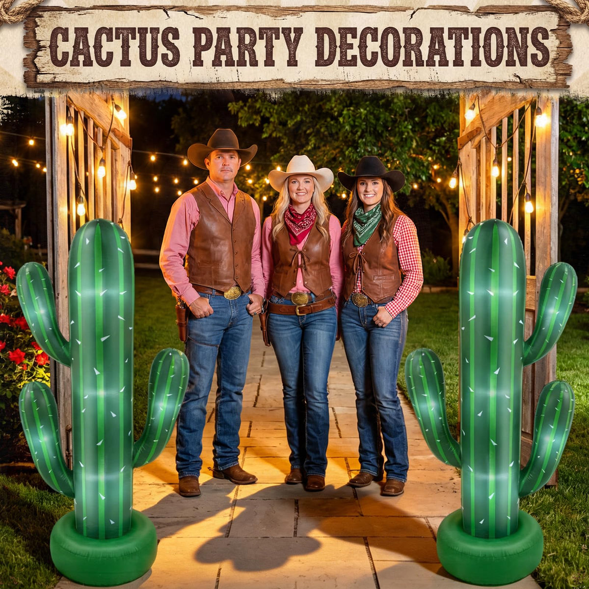 Soulchen cactus luau backdrop for photos and festive tropics at events.