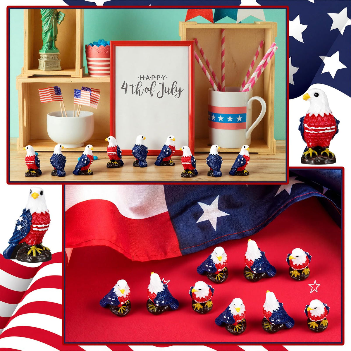 Soulchen dollhouse mini eagle figurine for miniature scenes