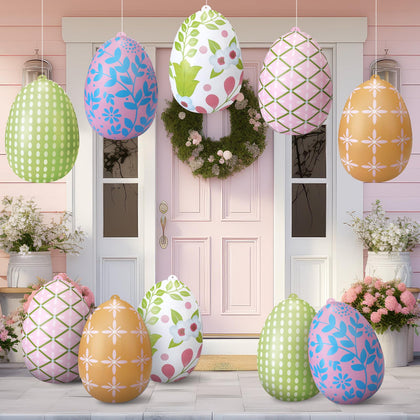Soulchen Easter egg floral design enhances garden display with festive color