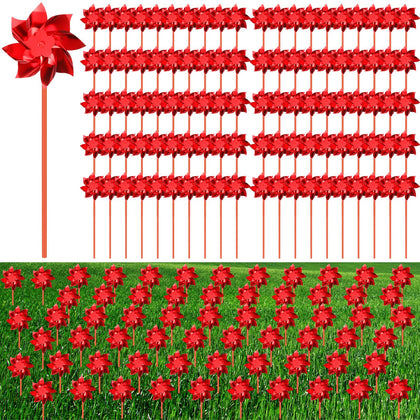 Soulchen Holy Spirit red pinwheel closeup for Pentecost decorations.