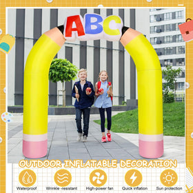 Soulchen arch at graduation event creating a cheerful entrance and backdrop.
