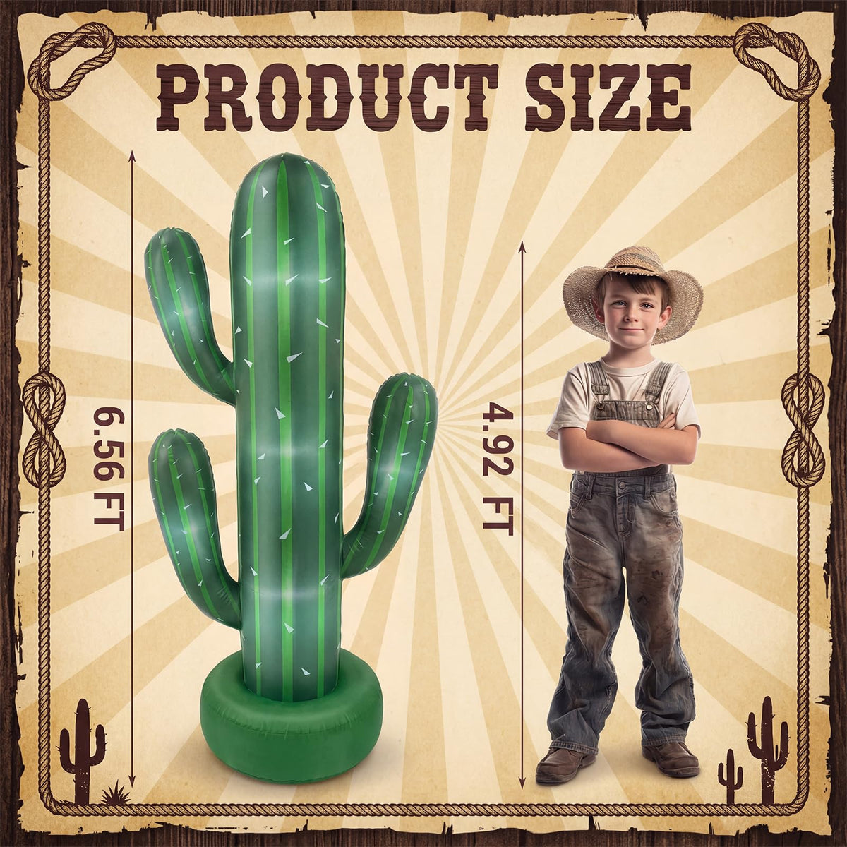 Soulchen inflatable cactus with LEDs adds warm nighttime ambiance to events.