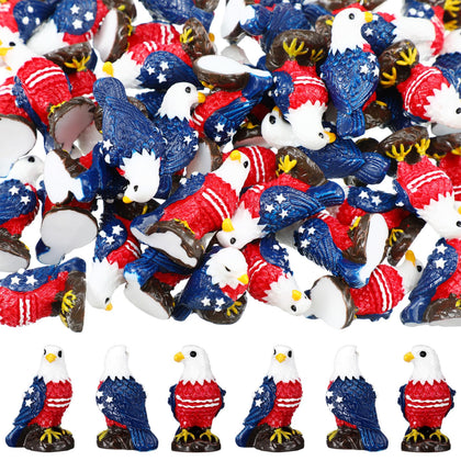 Soulchen mini resin bald eagle figurine for patriotic decor and cake toppers