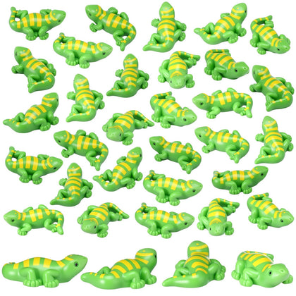 Soulchen mini resin gecko figurine collection adds playful decor on shelves.