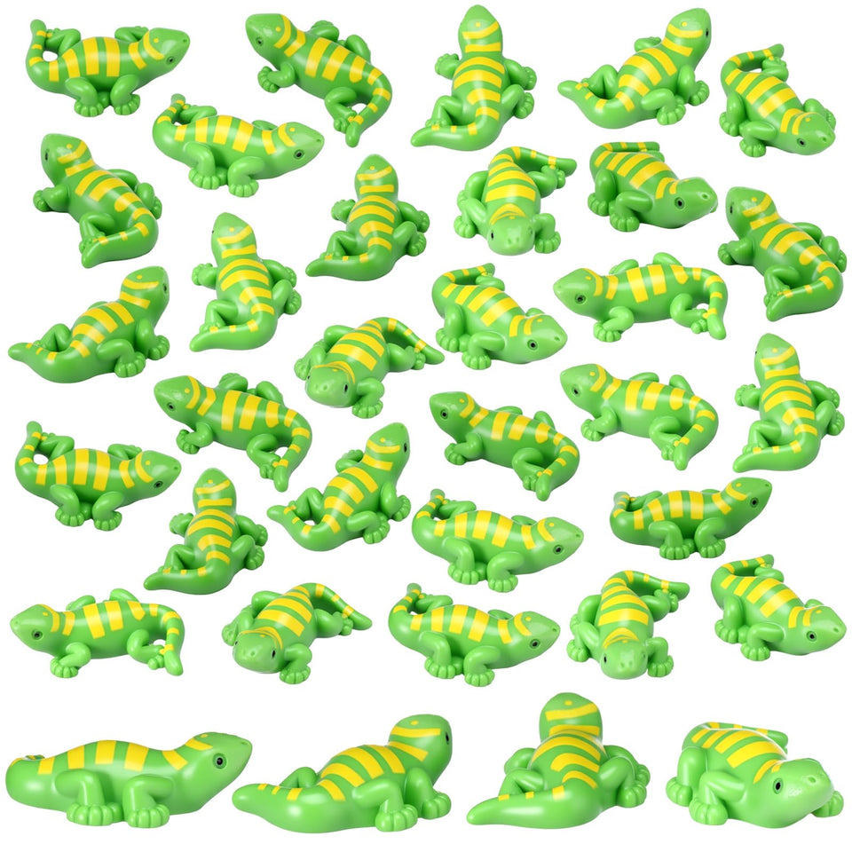 Soulchen mini resin gecko figurine collection adds playful decor on shelves.