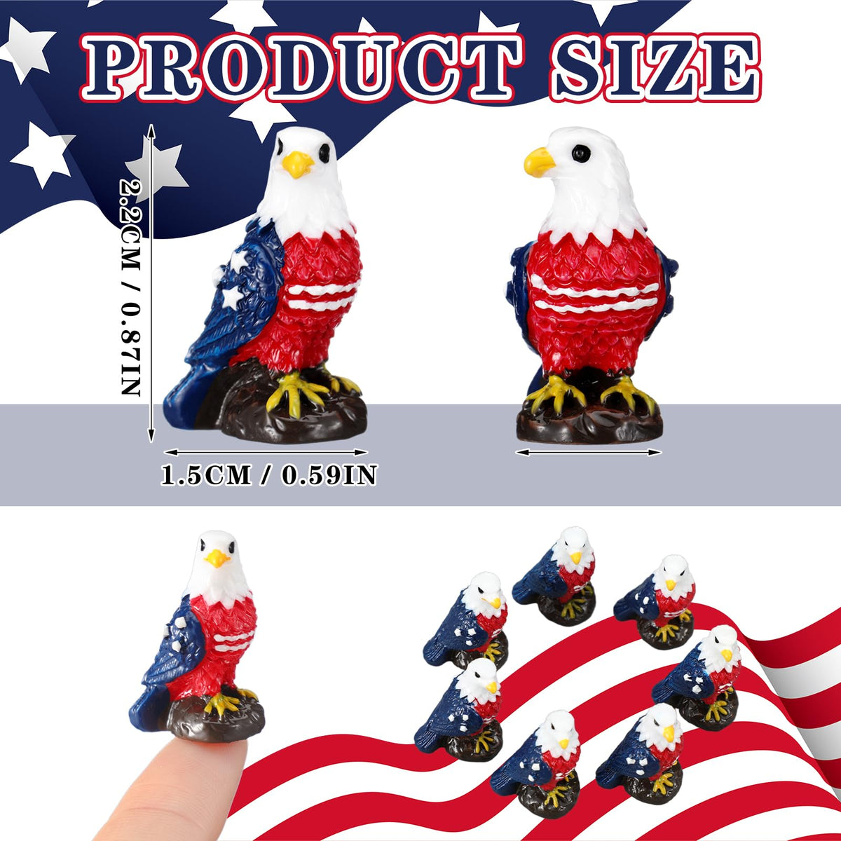 Soulchen patriotic garden eagle figurine for outdoor decor
