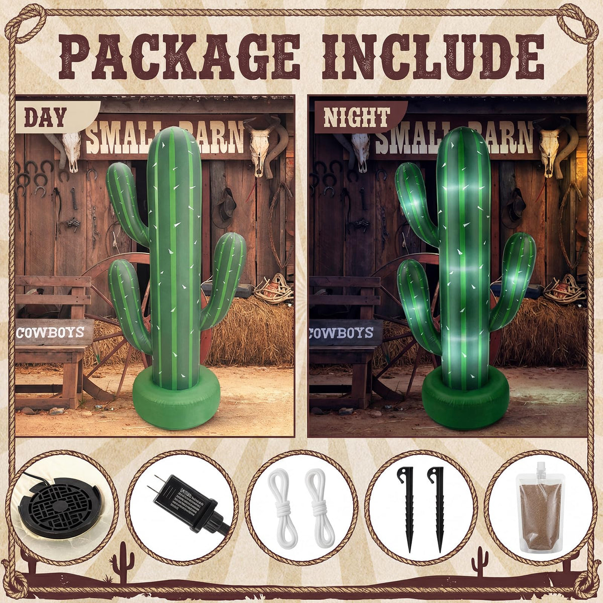 Soulchen poolside inflatable cactus creates tropical vibes for any party.