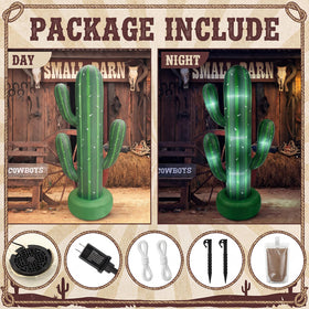Soulchen poolside inflatable cactus creates tropical vibes for any party.