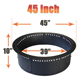 SoulMate fire pit ring with top ventilation holes for better airflow and less smoke