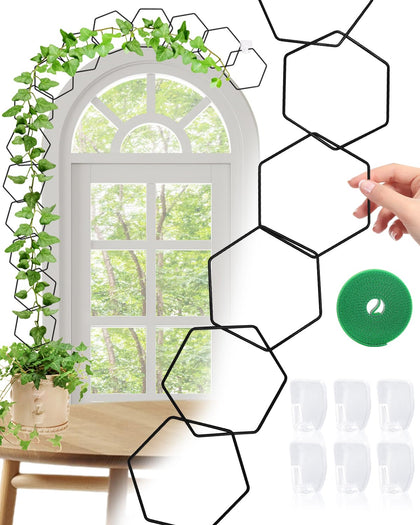 Sousac 18-pcs garden chain trellis hexagon path guides climbing plants gracefully