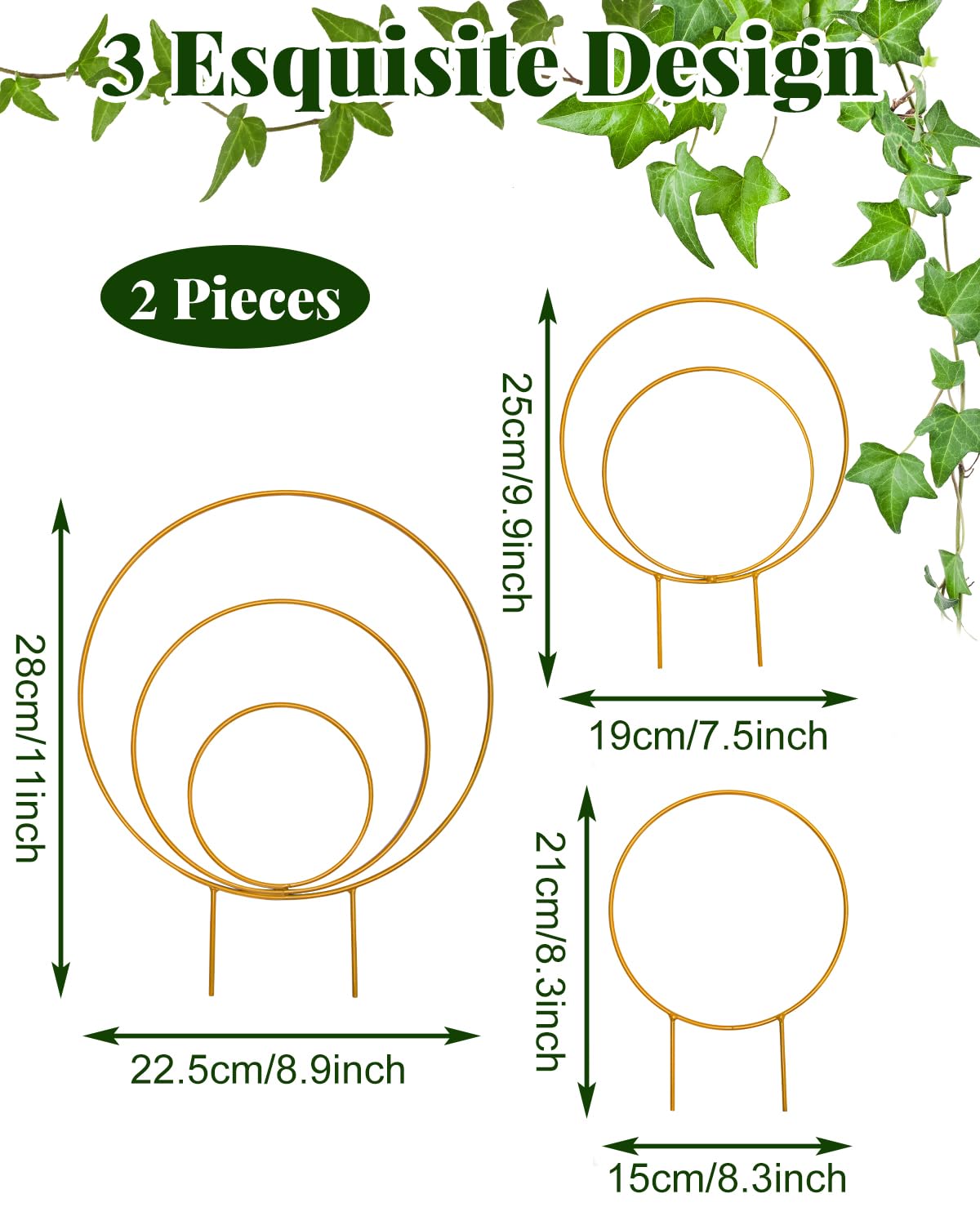 Sousac easy-install no-tools trellis circle, quick setup for lush growth.