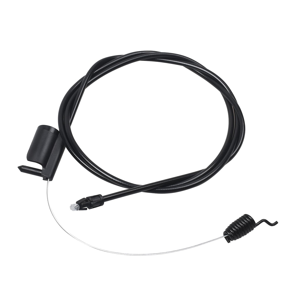 Sousery speed control cable closeup demonstrating durable build for dependable mower control