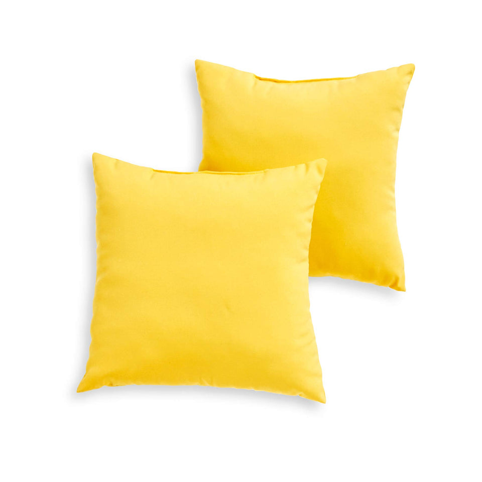 South Pine Porch sunbeam yellow 17x17 pillow with plush look for outdoor seating