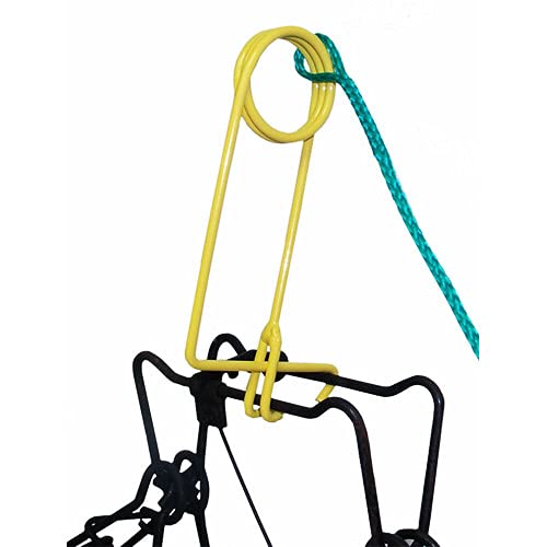 Southern Snares Body Grip Safety Pin — top view, bright yellow coating for quick visibility.