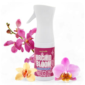 Southside Plants Orchid Bloom Fertilizer bottle for easy spraying and targeted nutrition.