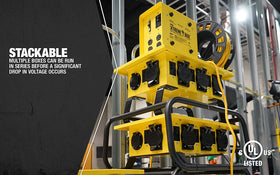 Southwire Power X-Treme Box rugged design enables quick setup and reliable power on site.