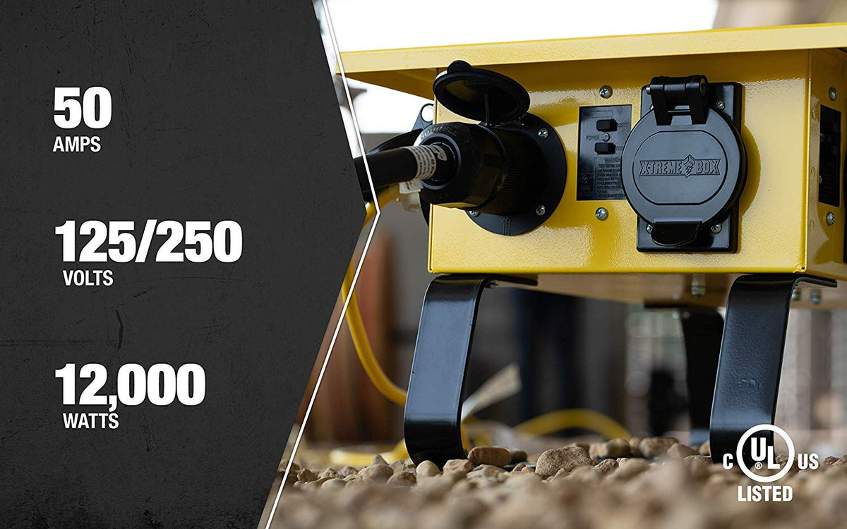 Southwire Power X-Treme Box offers six 5-20 outlets for flexible connections.