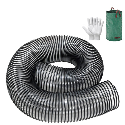 SOVARCATE 69860 lawn vacuum hose extended to 84 inches for easy yard reach.
