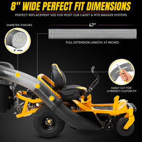 SOVARCATE Cub Cadet compatible hose fits popular riding mowers