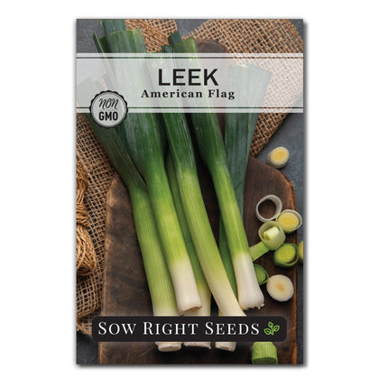 Sow Right Seeds American Flag Leek seeds packet for easy home gardening