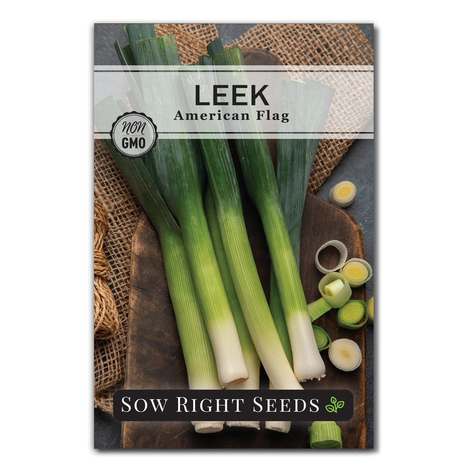Sow Right Seeds American Flag Leek seeds packet for easy home gardening