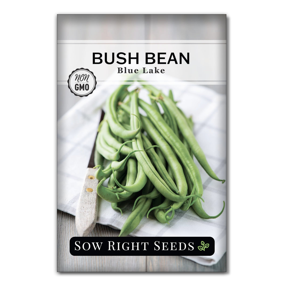 Blue Lake bush bean seeds from Sow Right Seeds, ready for planting in a sunny garden for harvest