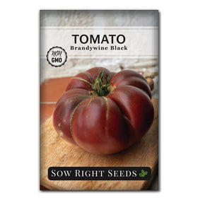 Sow Right Seeds Brandywine Black seed packet for flavorful slicing.