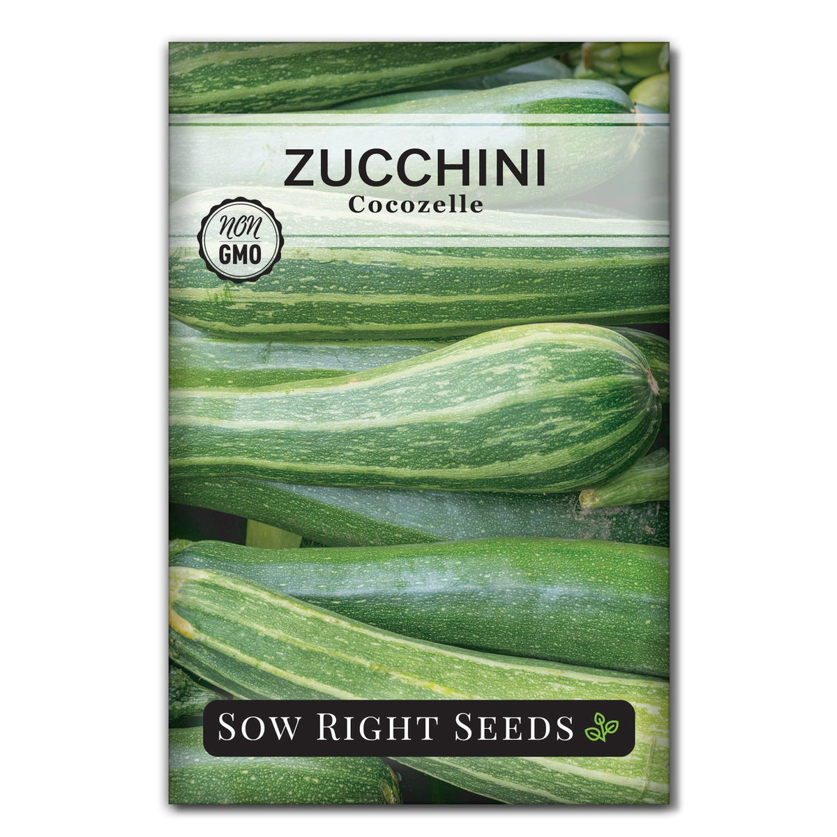 Sow Right Seeds Cocozelle zucchini seed packet for a reliable home garden start and harvest.