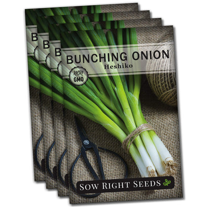 Sow Right Seeds Heshiko onion seed packet for home garden planning and fresh flavor.