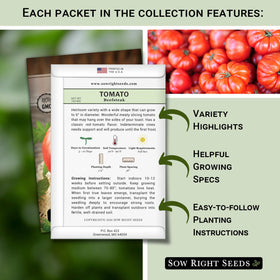 Sow Right Seeds Kellogg's Breakfast tomato seeds pack for flavorful heirloom tomatoes.