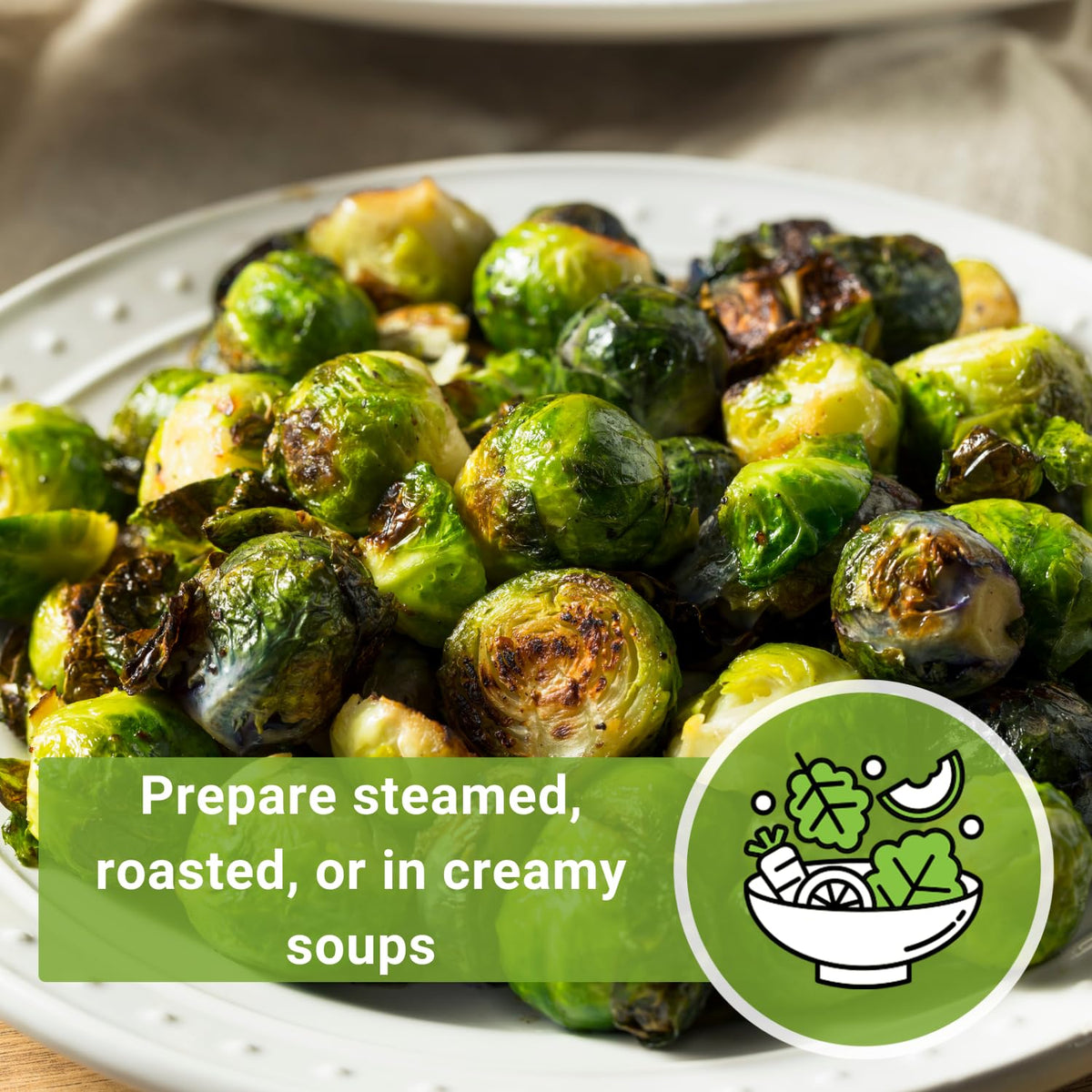Sow Right Seeds Long Island Brussels Sprouts harvest-ready sprouts in garden