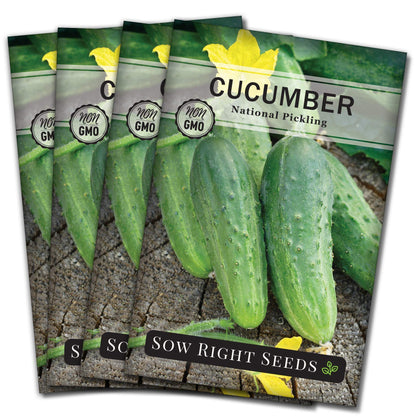 Sow Right Seeds National Pickling Cucumber Seeds packet ready for home garden use