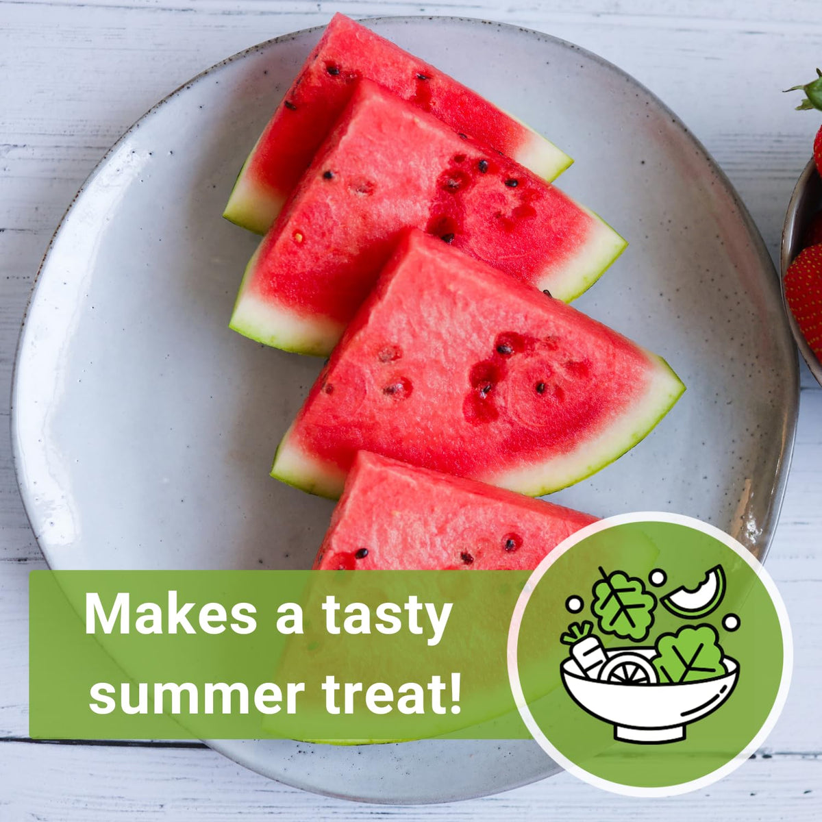 Non-GMO heirloom Cal Sweet Bush Watermelon seeds backed by Safe Seed Pledge.