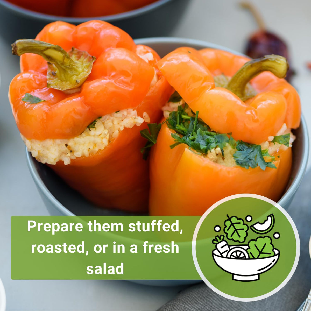Sow Right Seeds orange sun pepper peppers offer versatile stuffing and grilling options