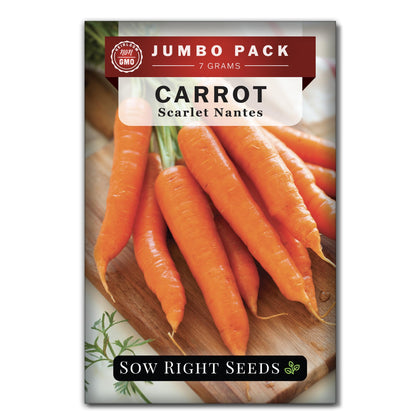 Sow Right Seeds Scarlet Nantes bulk packet for abundant home garden planting.