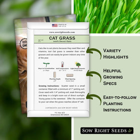 Sweet oat grass variety by Sow Right Seeds promotes palatable greens for pets at home.
