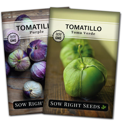 Sow Right Seeds Toma Verde tomatillo seed packet for home garden harvest