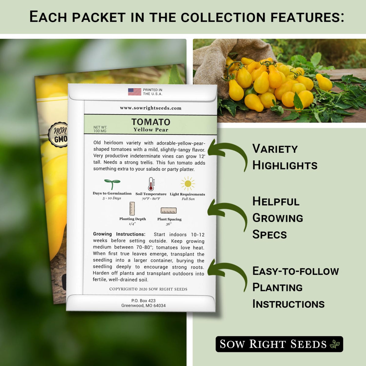 Sow Right Seeds Kellogg's Breakfast tomato seeds for bold color and abundant harvests