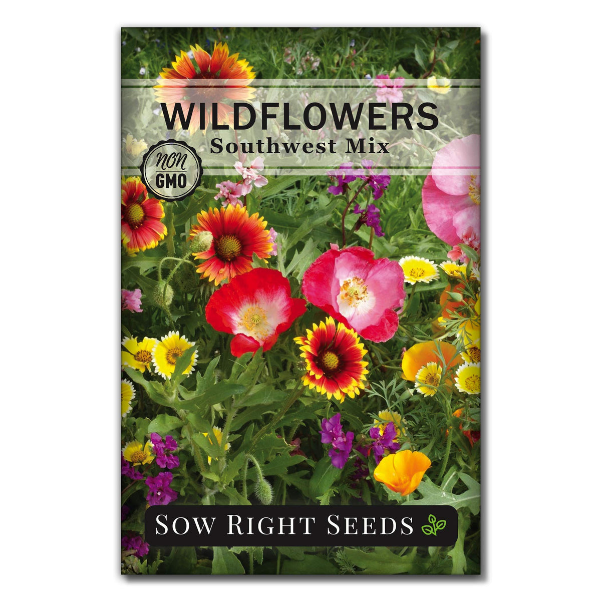 Sow Right Seeds Southwest wildflowers packet for a pollinator-friendly garden.