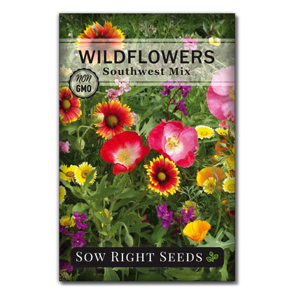 Sow Right Seeds Southwest wildflowers packet for a pollinator-friendly garden.