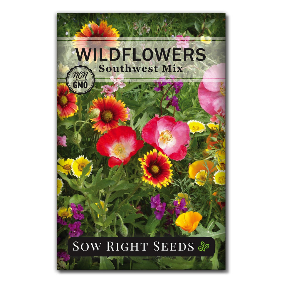 Sow Right Seeds Southwest wildflowers packet for a pollinator-friendly garden.