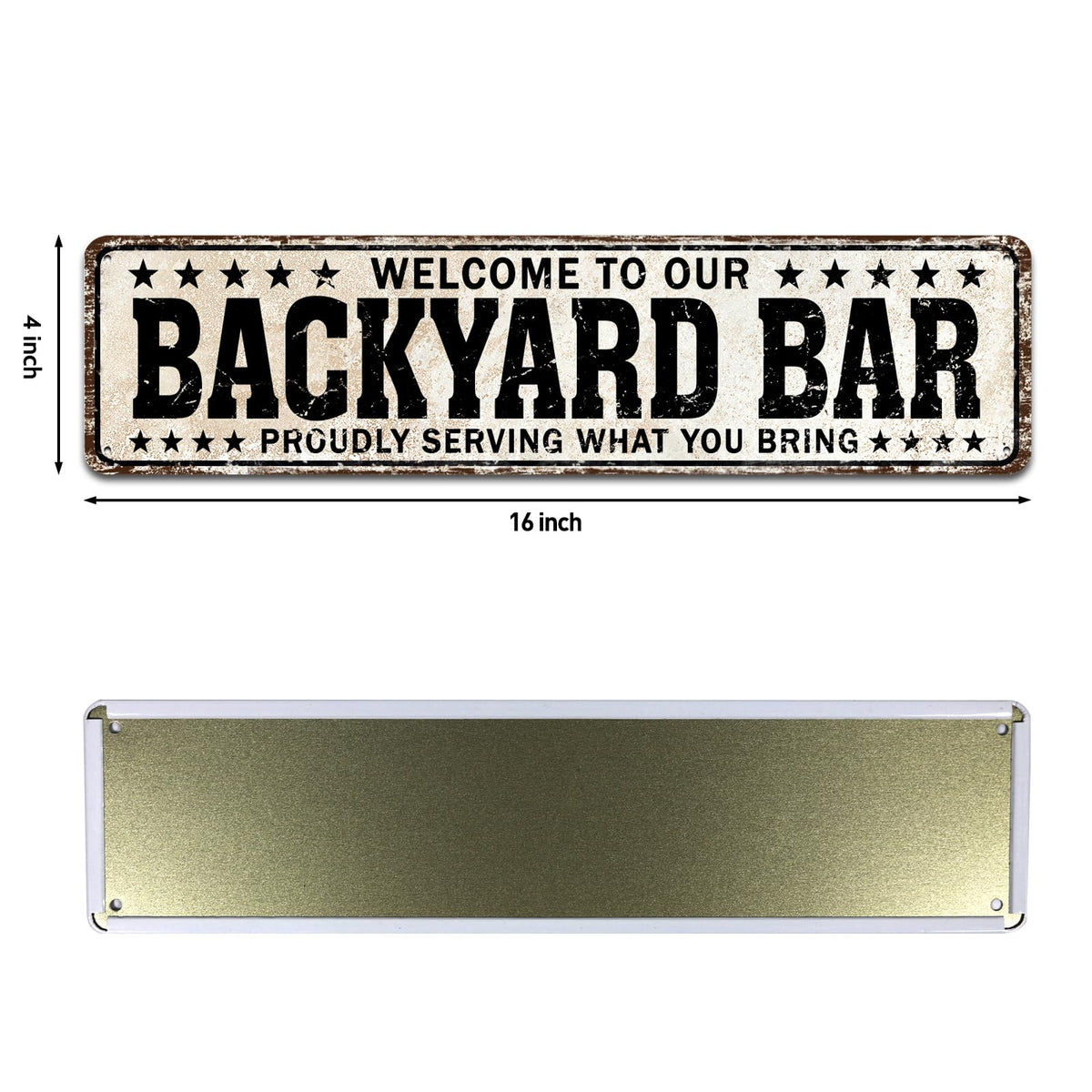 SOYAVE outdoor bar sign welcomes guests to the backyard