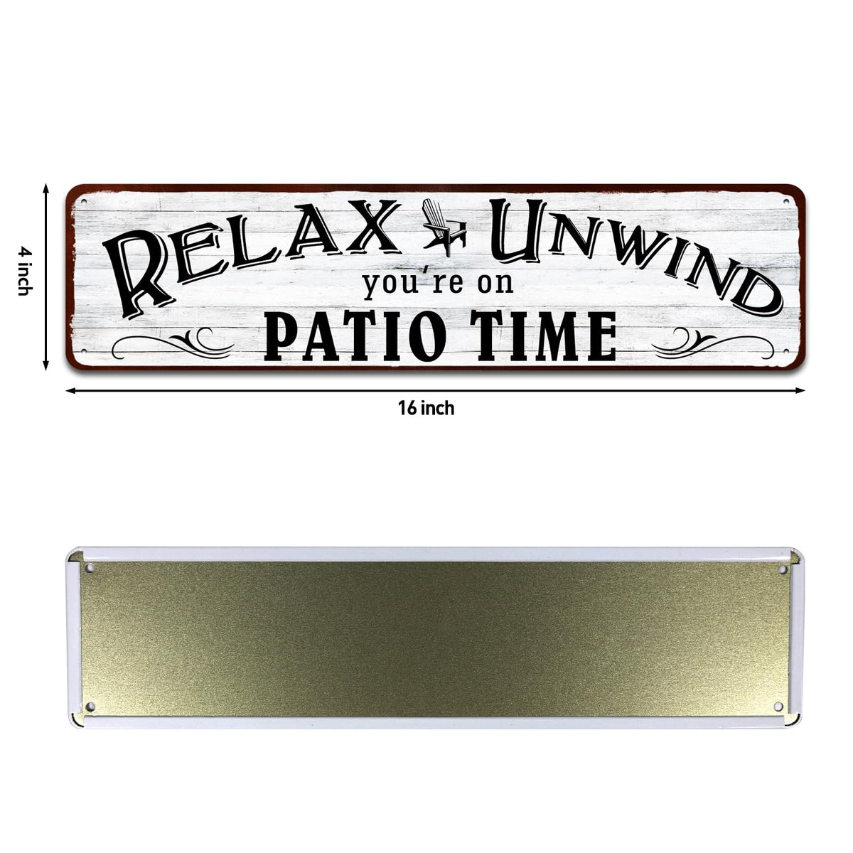 SOYAVE relax unwind patio time sign adds casual lounge vibe