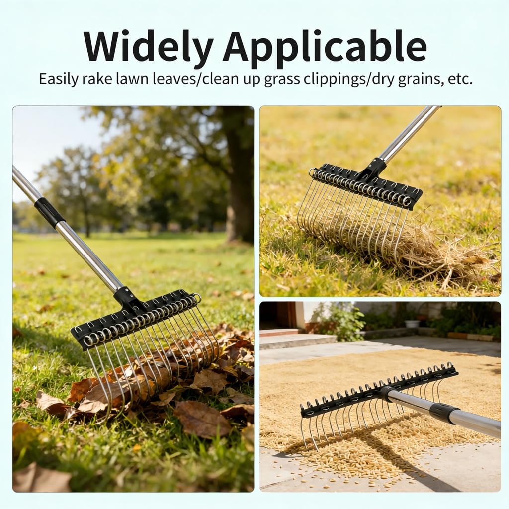 Soysehung Thatch Rake dethatching a lawn without harming healthy grass