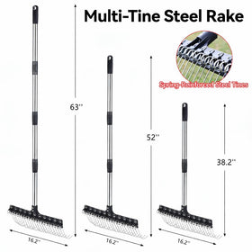 Soysehung Thatch Rake self-cleaning action speeds up raking sessions