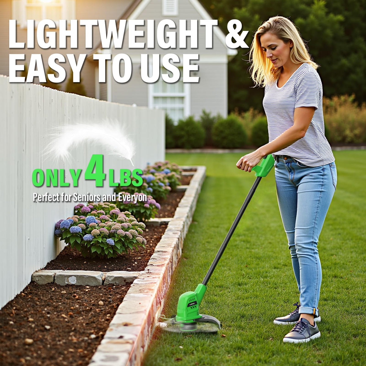 SOYUS charger keeps batteries ready for uninterrupted yard work.